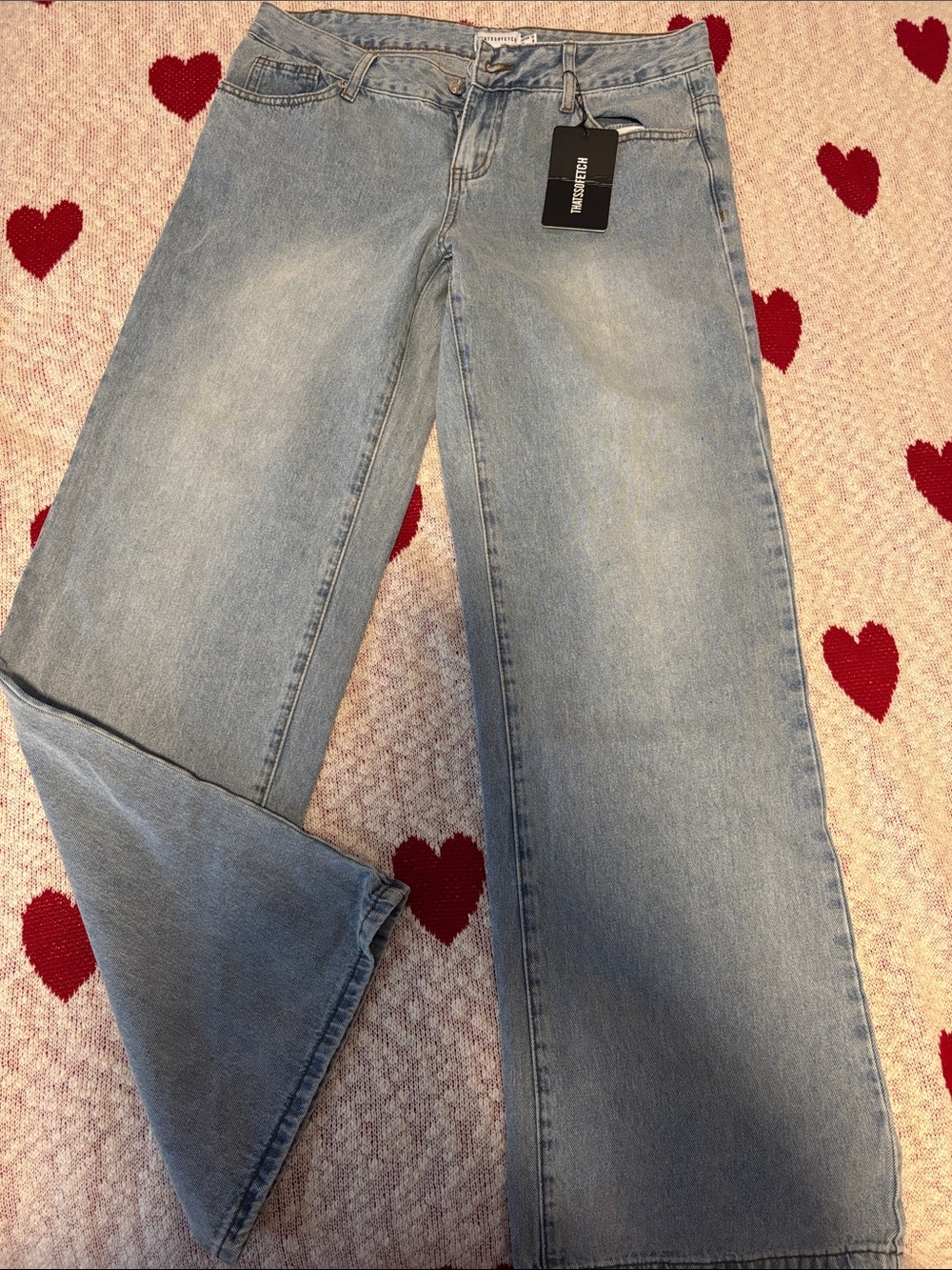 Light Blue Straight Leg Jeans - Classic High-Rise Fit